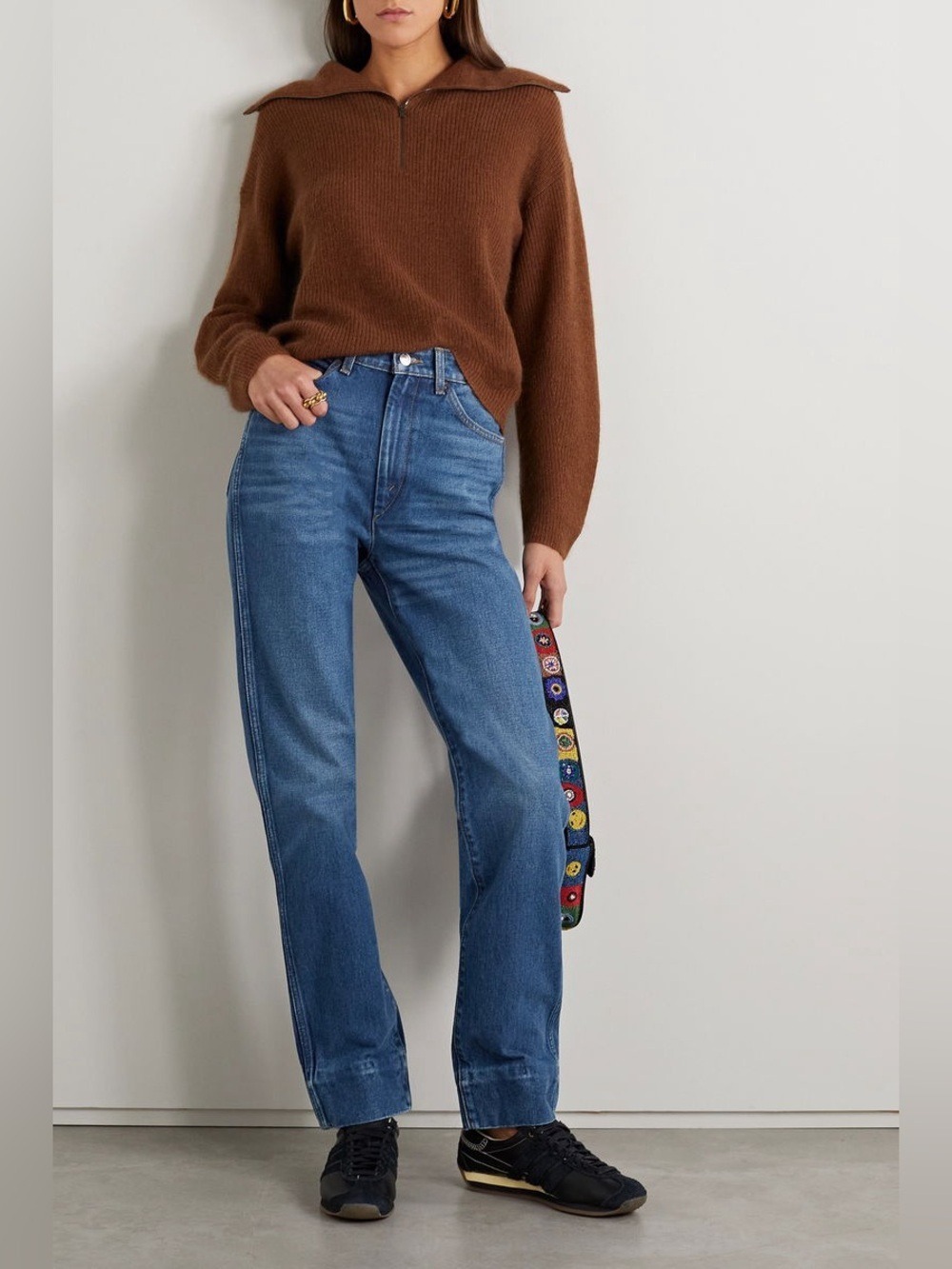 Re/Done 70s Cigarette High-Rise Straight-Leg Jeans Size 28 Blue